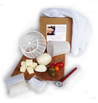 Artisan Cheese Making Kit - Make mozzarella, ricotta, goat chevre, paneer and queso blanco